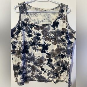 4 for $25 🍒 Avenue Tie-Dye Tank Top / Shirt - Black /White/Gray 18/20